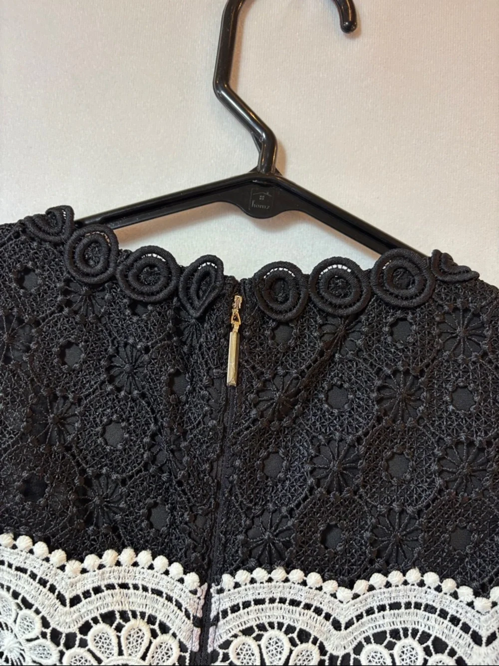 kate spade Black and white floral dot lace shift lined dress size 0 NWT